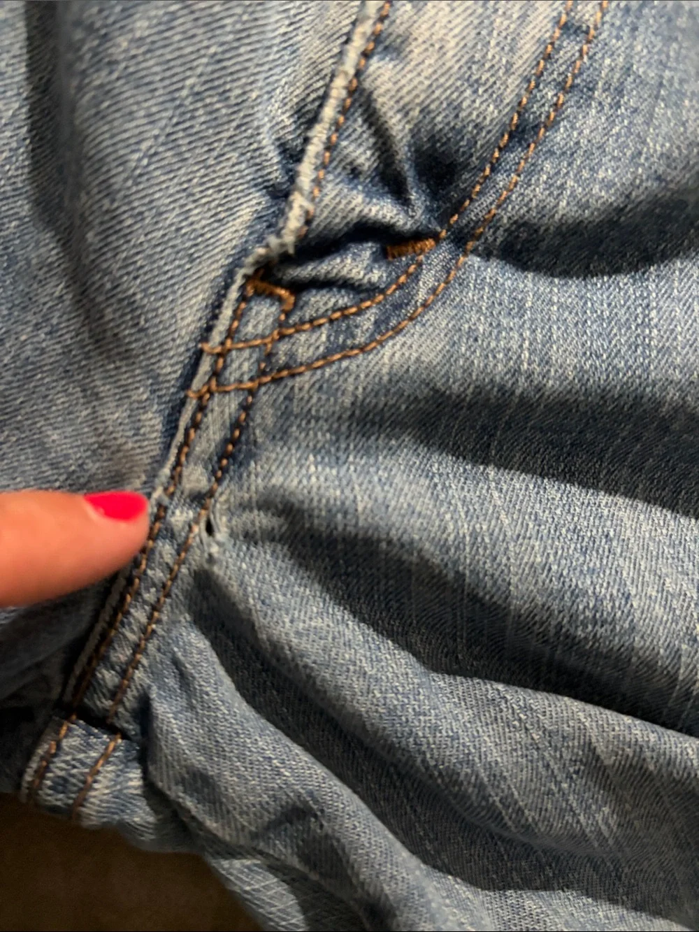 Vintage Y2K LEVIS 515 Light Blue Denim Jean Shorts holes used Sz 10